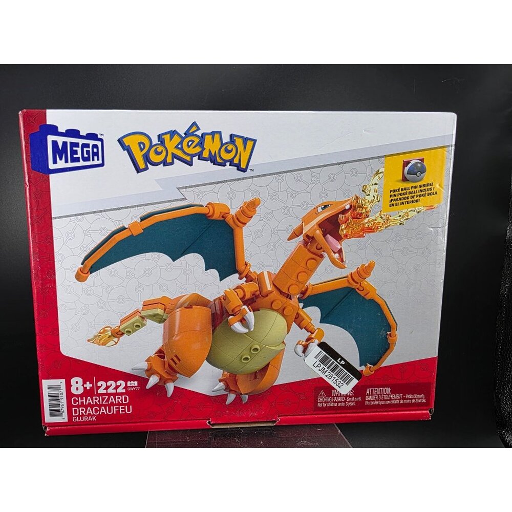 Mega Pokémon Charizard Building Set 222 Pieces Bonus Poké Ball Pin
